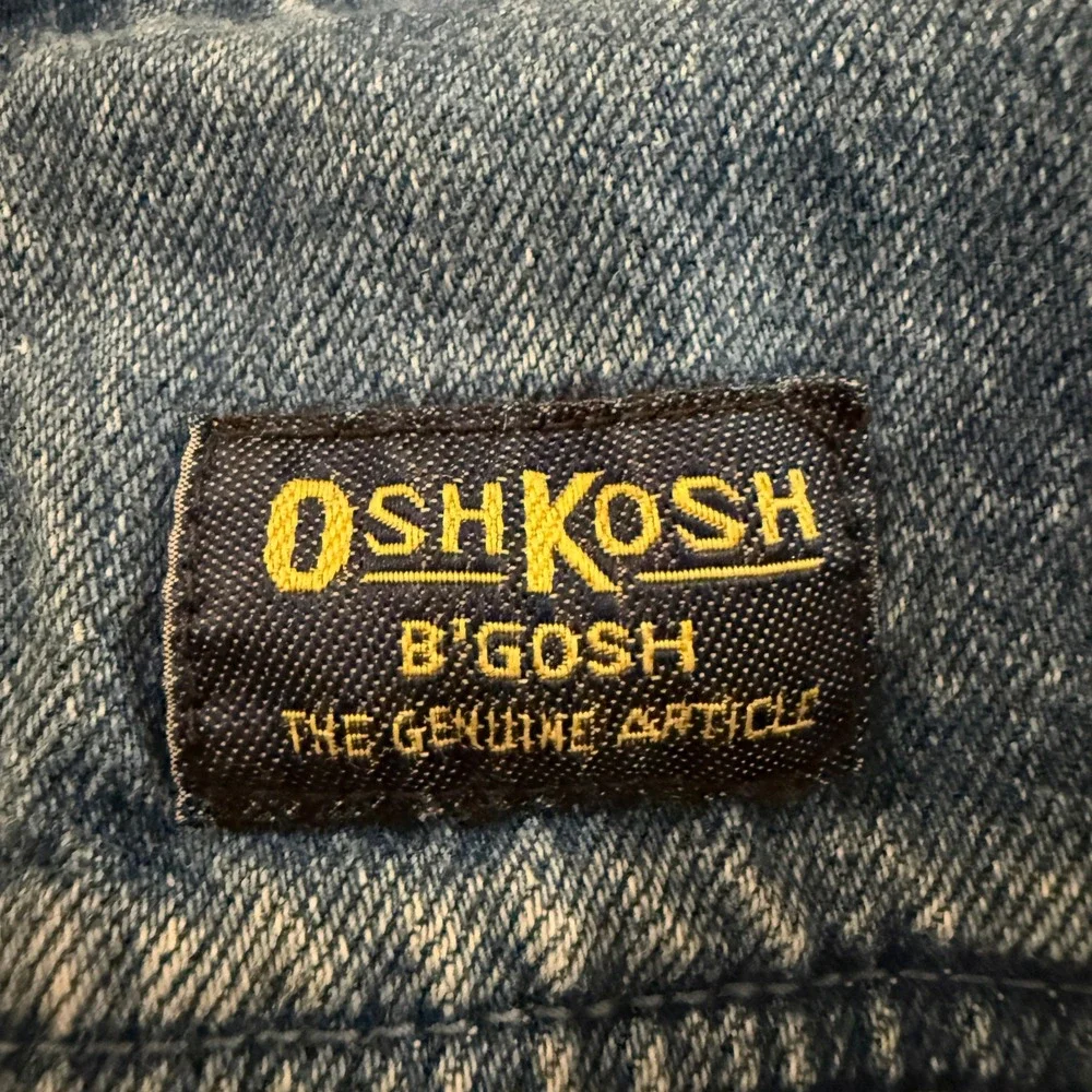 OshKosh B'gosh Denim Hooded Jacket Toddler 2T Blue Vintage 90s Trucker Core